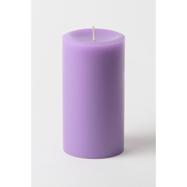 Lavender Scented 3" x 6" Pillar Candles (Set of 3)