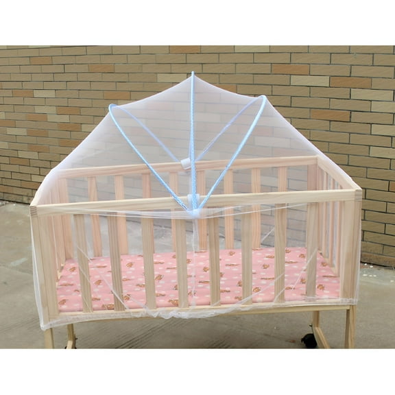 LAMIRO Baby Cradle Mosquito Net with Hooks, White