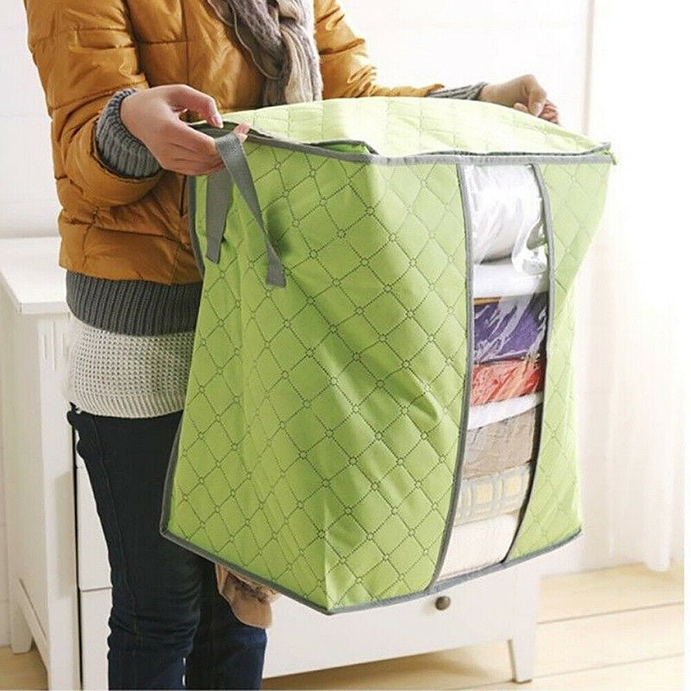 2× Large Anti Dust Clothes Storage Bag Quilt Blanket Storage Sort Home  Organizer