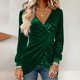 thumbnail image 1 of Uootdi Plus Size Sequin Tops for Women Sparkly Glitter Bow Crewneck Long Sleeve Shirts Evening Party Night Top Going Out Pullover Gift, 1 of 6
