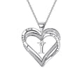 thumbnail image 1 of Heliisoer Collier pour Femme à Double Cœur avec Diamant avec Collier pour Couple, 1 of 2