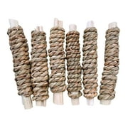 TINYSOME 6 Pieces Sweet Bamboo Sticks Treats Small An1ma1 Grass Chew Toy for Guinea Pigs