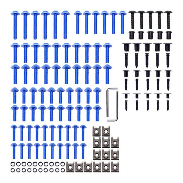 Juego de pernos de coche Sidaley Accesorios para motos VI018517-04 Azul