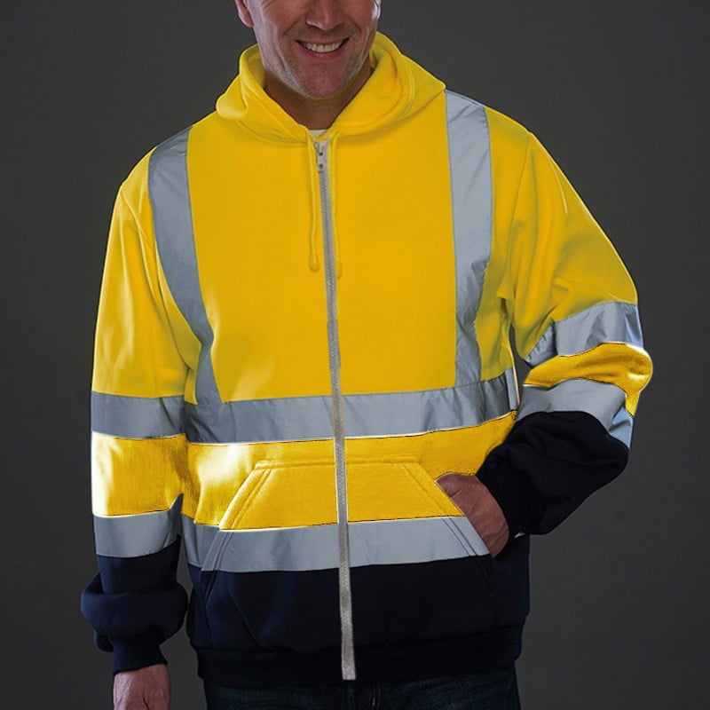 UHUSE - Men's Outdoor Work Suit Jacket Sanitation Workers Safety Slim ...