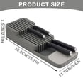 thumbnail image 6 of NATPLUS 2-Tier Drawer Knife Organizer, Space-Saving Kitchen Knife Storage Tray for Chef & Paring Knives, Non-Slip Interior Drawer Insert for Kitchen Cutlery, 6 of 6