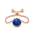 thumbnail image 2 of ANGARA Natural 1 Ct Multi Prong-Set Sapphire Solitaire Bolo Ring in 14K Rose Gold for Women (Size-6mm) | September Birthstone, Anniversary, Jewelry Gift for Women | Natural Blue Sapphire Ring, 2 of 9