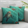 thumbnail image 3 of COMIO  Sea Otters Pillow Covers Corduroy Pillow Cover Cushion Case for Bed Couch Sofa Farmhouse Decorative, 3 of 5