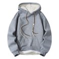 thumbnail image 3 of WILLBEST Sudaderas Navideñas para Hombre, Color Sólido, Invierno, Gruesa, Cálida y Cómoda, Sudadera con Capucha, Sudadera Informal Holgada XXXXGrande, 3 of 5
