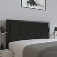thumbnail image 3 of Merrick Lane Full Size Headboard Black Fabric Upholstered Button Tufted Headboard With Metal Frame and Adjustable Rail Slots, 3 of 13