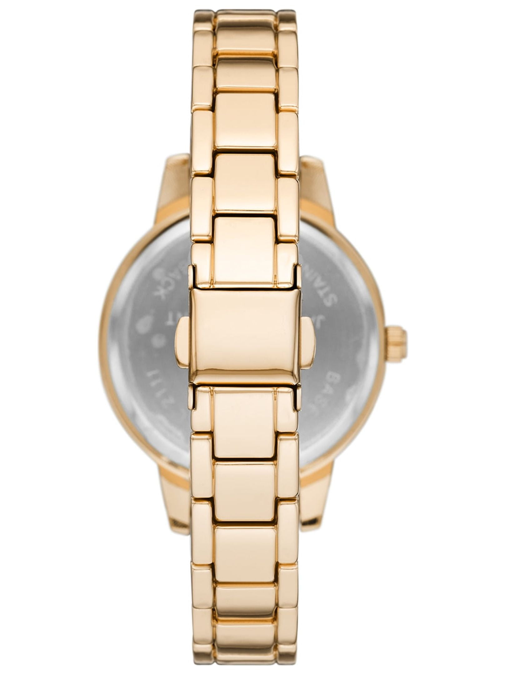 Time and Tru Women's Analog Watch Set; Round Gold Tone Case, White Dial with Gold Tone Bee Accent, Gold Tone Bee Bracelet Set, 2 pieces (FMDXTT041)