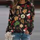 thumbnail image 2 of Chándales de Navidad con estampado 3d para mujer, sudaderas informales de cuello redondo, Tops de manga larga, jersey de gran tamaño, ropa de moda, 2 of 4