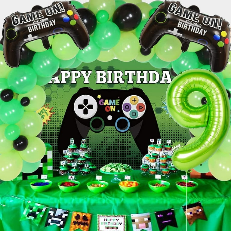 Video Game Party Decoration Video Gaming Photo Door Backdrop Game On Boys  Birthday Photo Banner Gamer Room Decor for Game Fans Video Gamer Party