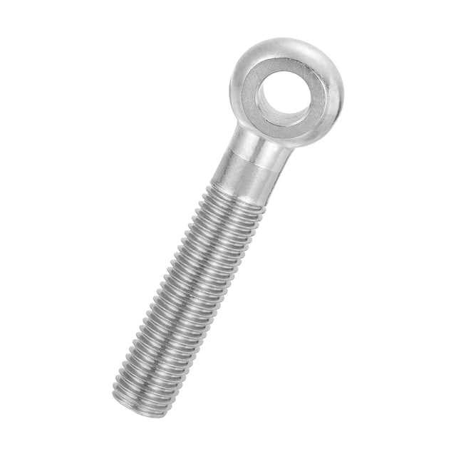 Uxcell M16x85mm Shoulder Swing Lifting Eye Bolt, 304 Stainless Steel Metric Half Tooth Thread Fisheye Eye Slip Hole Screw Rigging Bolt Metal Fasteners Screws, Silver Tone