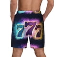 thumbnail image 3 of Kdxio 777 Print Men'S Swim Trunks With Compression Liner 7 Inch Inseam Quick Dry Swim Shorts, 3 of 7