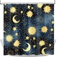 thumbnail image 3 of Celestial Shower Curtain Modern Sun Moon Stars Mysterious Constellation Bath Curtains for Bathroom, Boho Beige Decor Waterproof Fabric Shower Curtain with 12 Hooks, 60x72in, 3 of 6