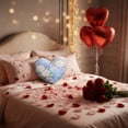 thumbnail image 6 of Heart Shaped Floral Throw Pillows for Valentine’s Day, Romantic Decorative Cushion with Soft Fabric, Cozy Accent for Couch Bed Anniversary Wedding Gift Home Decor, 6 of 7