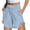 Light Blue, variant on Women Casual High Waist Elastic Shorts Women's Flare Leg Pants High Waist Solid Yoga Stretch Short Bottoms