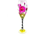 thumbnail image 2 of Victoria Bella 8,5 oz Decorative Wine Glasses, "Summer mood" Stemmed Glasses, Set of 2, 2 of 3