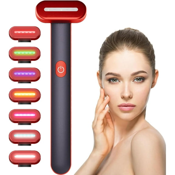 Red-Light-Therapy for Face, 7 Colors LED Light Face Skincare Wand Eye Beauty Device for Skin Care at Home - LED Face Skin Rejuvenation for Face Neck Chin Skincare Tool