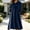Navy, variant on Women's Solid Hooded Drawstring Fleece Long Nightgown Long Sleeve Side Pocket Fluffy Warm Casual Home Lounging Sleep Dress Purple