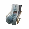 thumbnail image 4 of Psychedelic Soft Flannel Fleece Throw Blanket, Gorilla with Feathers Digital Triangle Geometric Style Monkey Theme Print, Cozy Plush for Indoor and Outdoor Use, 70" x 90", Blue, by Ambesonne, 4 of 6
