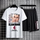 thumbnail image 1 of Chándal de Anime Slam Dunk para hombre, camiseta de Hanamichi Sakuragi, 100% algodón, camisetas de gran tamaño, pantalones cortos informales de Manga, conjunto de 2 piezas, 1 of 4