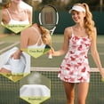 thumbnail image 6 of Yuyamidu Pink Cat Womens Tennis Dress, Cute Golf Workout Dress with Built-in Shorts Pockets, Breathable Athletic Dresses with Spaghetti Straps Size XL, 6 of 7