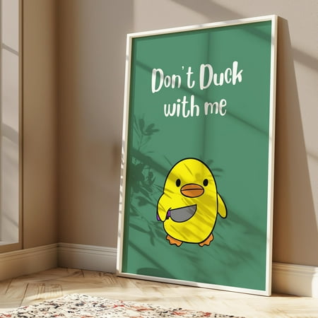 Funny Duck Meme Poster - Wall Arttrendy Home Decor Humor Gift For Gamers & Meme Lovers , Poster Only