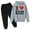 Grey, variant on QHFBli Kids Football Star Hoodie Set,Graphic Long Sleeve Pullover Tops with Jogger Pants Classic Sweatsuit for Boys 11-12 Years