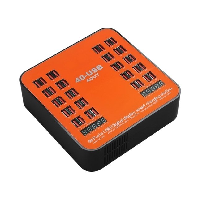 Chargeur USB Multi Rapide 300W Station de Charge Portable 60 Ports USB Chargeur Mural Intelligent, Station Portable