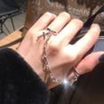 thumbnail image 1 of Anillos Vintage Perfecl para hombres y mujeres anillos góticos ajustables cadena Enlace, 1 of 7