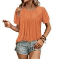 thumbnail image 4 of SwiftWear Tunique d'Été pour Femmes - Col Rond Manches Courtes avec Ourlet Bandé Coupe Décontractée, 4 of 7