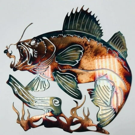 

New Year s Deals!Fishing Metal Decoration Room Decoration Garden Decoration Christmas Gifts for Home on Clearance