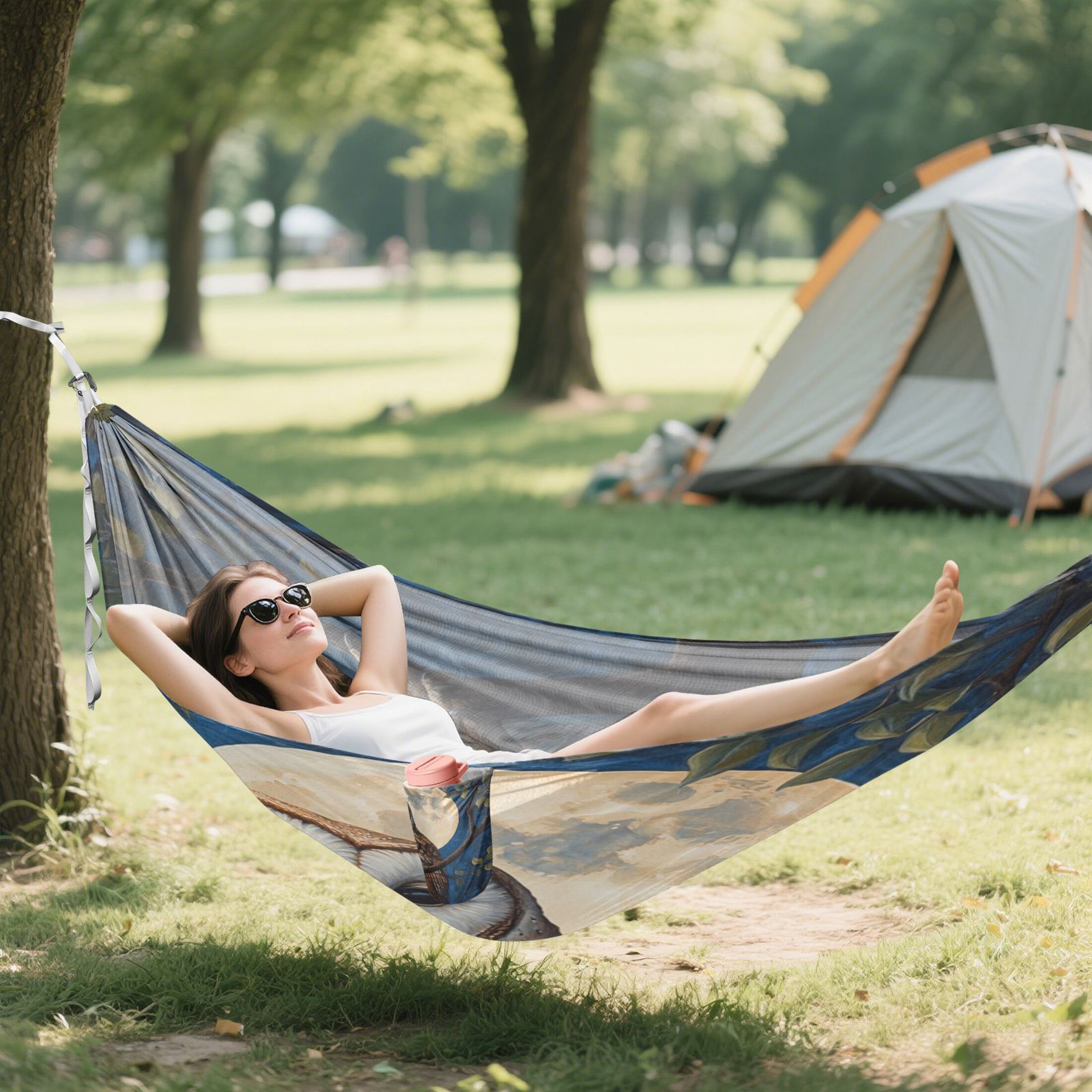 Hammock Camping Hammock Nylon Portable Hammock Travel Camping Hammock Moon Owl