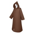 thumbnail image 4 of YanHoo Long Hooded Cloak for Adult Men Medieval Robe Women Cape Halloween Cloak Costume Party Outfit, 4 of 8