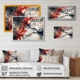 thumbnail image 4 of Designart "Red Black Captivating Liquid Ink" Modern Geometric Canvas Art Print, 4 of 5