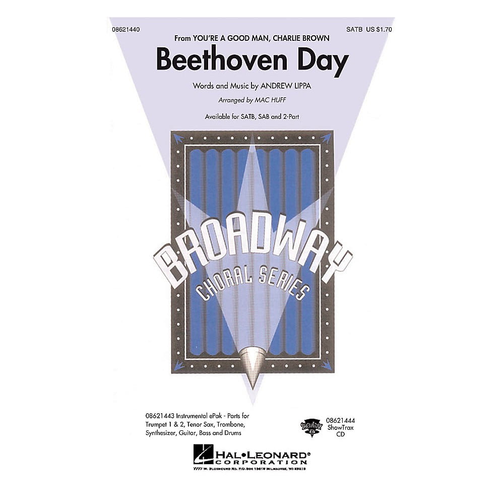 Hal Leonard Beethoven Day From You Re A Good Man Charlie Brown Sab Arranged By Mac Huff Walmart Com
