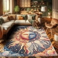 thumbnail image 2 of Ambesonne Sun and Moon Decorative Rug Carpet, Modern Esoteric Lunar, 5' 1" X 7' 5", Pale Orange Indigo Beige, 2 of 5
