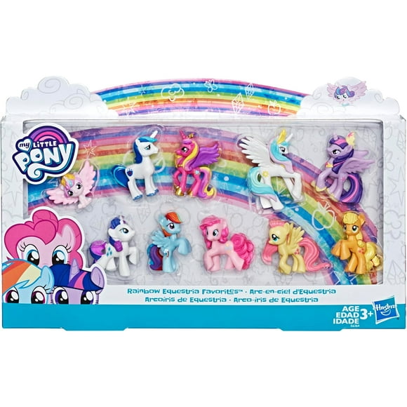 Exclusive My Little Pony Toy Rainbow Equestria Favorites 10 Figure Collection, for Kids Ages 3 Years Old and Up