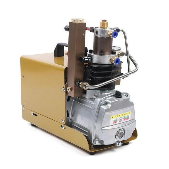 1.8KW Air Compressor Pump Electric Air Pump, 30MPA 22Gal/Min High-pressure Air Pump with Submersible Pump, for Testing Industrial Pipeline, Equipment Pressurization Yellow