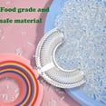 thumbnail image 4 of 4 Pack Kids Toothbrush, Food Grade Silicone Head, Lovely 360 U-Shape Toothbrush for Kids 7-12 Years Old, 4 of 5