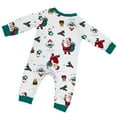 thumbnail image 2 of Onlypjs Matching Family Christmas Pajamas – White Santa & Holiday Print Long-Sleeve Tops and Pants for Women, Men, Couples, 2 of 5