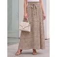 thumbnail image 4 of Cueply Long Skirts for Women Summer Maxi Skirt Elastic High Waist Tie Fashion Beach Dress with Pockets, 4 of 8
