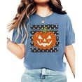 thumbnail image 5 of Retro Jack-O-Lantern Pumpkin Halloween Shirt for Women & Teen Girls, Pepper Shirt, L, 5 of 8