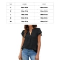 thumbnail image 3 of Jumpingount Elegante camisa con cuello en V y elegante camisa de gasa de manga corta para diario cómoda camisa de moda para mujer de manga Prendas para la parte del cuerpo negro L, 3 of 6