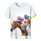 thumbnail image 3 of Tops de Ajuste Suelto para las Mujeres Sudadera Casual Impresa Manga Corta Cuello Redondo Superior, Poliéster, 3 of 5