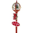 thumbnail image 5 of Northlight 69" Lighted Red and Gold Musical Snowing Christmas Tree Round Street Lamp, 5 of 6