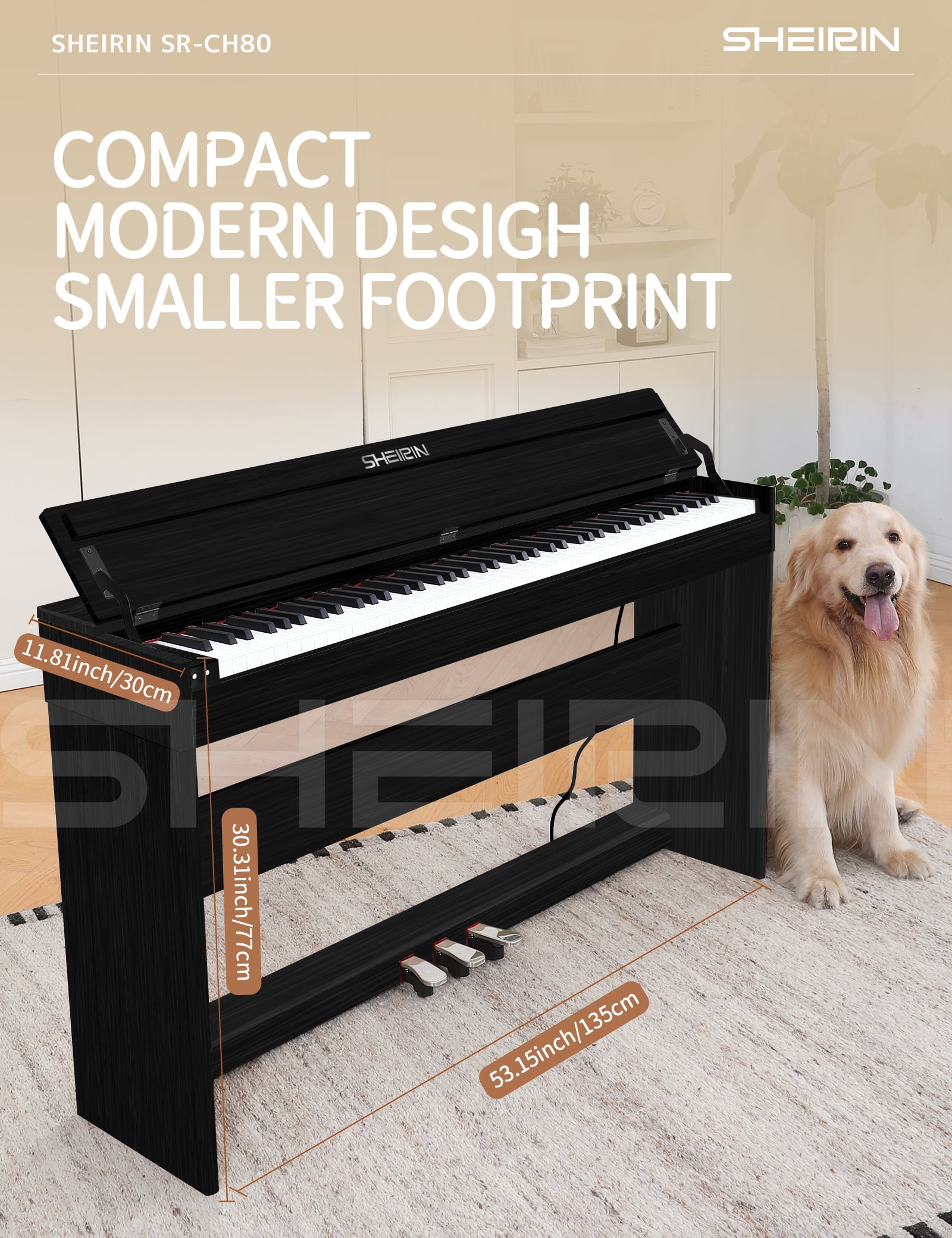 Free Shipping! SHEIRIN Digital Piano 88 Key Weighted Stand Free Shipping! SHEIRIN Digital Piano 88 Key Weighted Stand