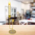 thumbnail image 3 of Candelabro de metal moderno para velas de columna, soporte para velas de mesa de comedor. Oro, 3 of 8