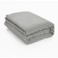 thumbnail image 1 of Cobija King Size Bluelander, Diseño de Cuadros, Franela 100% Poliéster Ultrasuave, Gris, 1 of 5